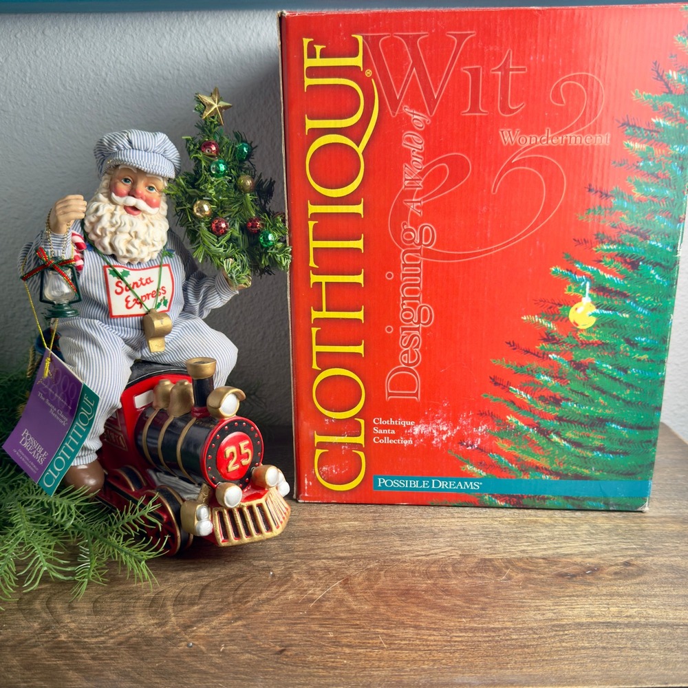 Vintage 2000 Possible Dreams Clothtique Santa Express Train Club Exclusive